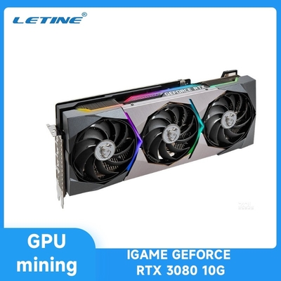 Estrazione mineraria Rig Graphics Card di Graphic Card IGAME GEFORCE RTX 3080 10G ZEC LTC ecc del minatore di LETINE