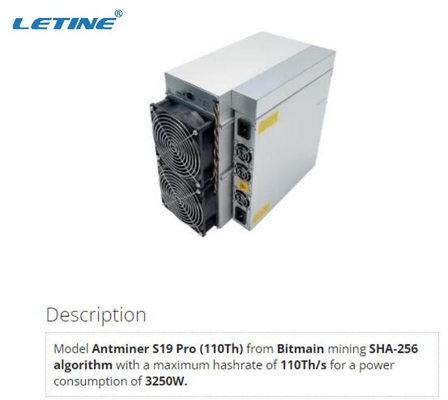 Minatore Bitmain Antminer S19 PRO 110Th S19A usato pro 110T Bitcoin di Sha256 BTC