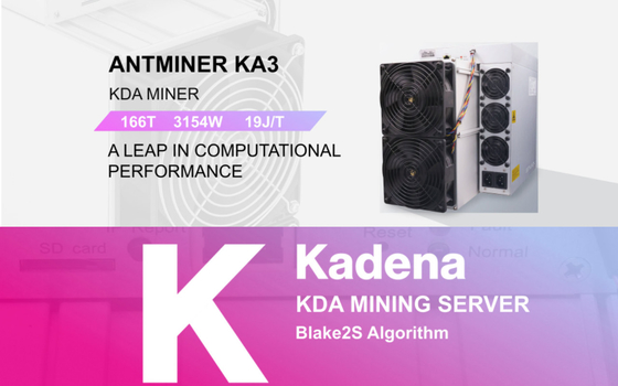 Minatore cripto Value Mining Machine di Asic della moneta di Bitmain Ant Miner KDA Antminer KA3 166Th Kadena