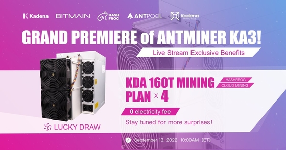 Nuova macchina d'estrazione superiore del minatore KA-3 3154W Kadena di Bitmain Antminer KA3 166T KDA KD6 KD massima