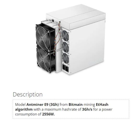 Redditività EtHash ETH ecc del antminer e9 del bitmain di Bitmain Asic Antminer E9 3Gh/S 2556W la maggior parte del asics proficuo
