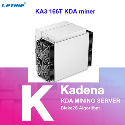 profitto 100USD del antminer più potente ka3 KDA Blake2S del minatore di raffreddamento a aria 166Th più