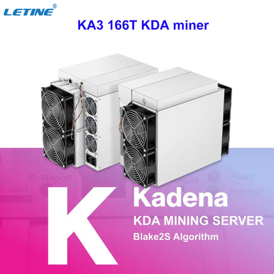 profitto 100USD del antminer più potente ka3 KDA Blake2S del minatore di raffreddamento a aria 166Th più