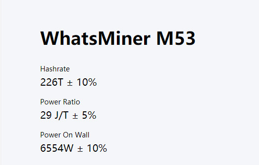 Idro Asic minatore di algoritmo di Water Cooling SHA-256 del minatore di Whatsminer M53