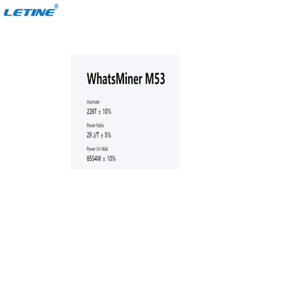 Alta interfaccia Ethernet di Whatsminer M53 226t del minatore di estrazione mineraria di Harshrate Asic