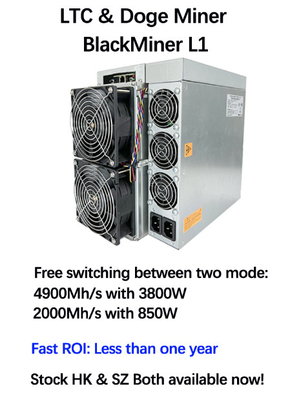 Minatore 4900Mh 3800W del doge di LTC Litecoin della macchina d'estrazione di Blackminer L1 Scrypt
