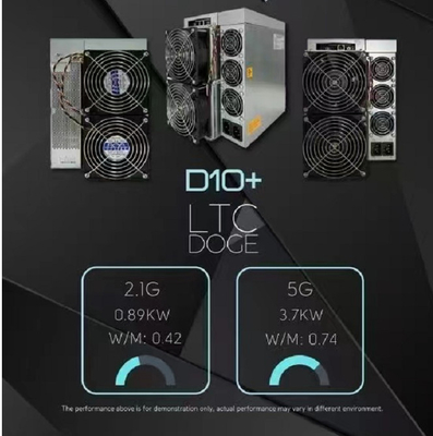 Il minatore di Asic del doge del martello D10+ 5000M LTC 2100M 890W abbassa il consumo di energia