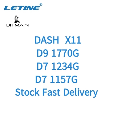 minatore Crypto Secondhand D7 1286G della moneta del un poco di 1770Gh Bitmain Antminer D9