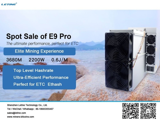 pro 7GB Ram High Hashrate 2200W ecc minatore di 3780M 3680M 3580M Antminer E9