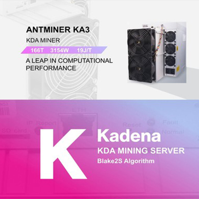 Minatore Bitmain Antminer KA3 166th/S di Blockchain 166T 3154W KDA Asic