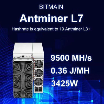 Minatore del minatore L7 di raffreddamento a aria di Litecoin Dogecoin Antminer L7 9500M 9300M 9160M 9050M 8800M 8550M Scrypt Algorithm Scrypt