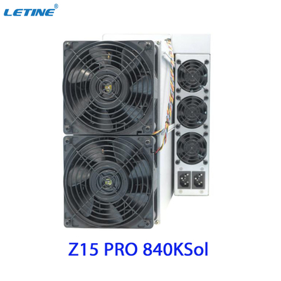 Antminer Z15 pro da Bitmain che estrae algoritmo di Equihash con un hashrate massimo 840ksol/s di consumo di energia 2560W