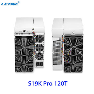 Spedizione rapida Bitmain Asic Antminer S19K Pro 120T 23W Basso consumo di energia per la macchina mineraria Bitcoin