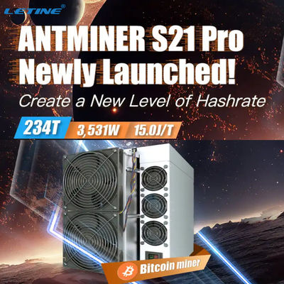 Futures Bitcoin Miner S21 Pro 234T 3510W 15J/T BTC BCH BSV SHA256 Air-Cooled Miner