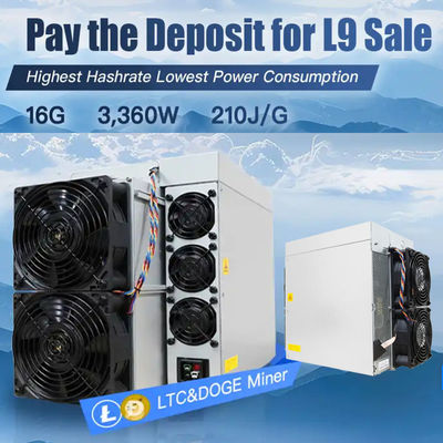 Bitmain L9 Minatore Antminer L9 16G 16000M L7 9500M 9300M 9050M 8800M LTC Doge Blockchain Minatore KA3 K7 X5 S21 KAS Minatore