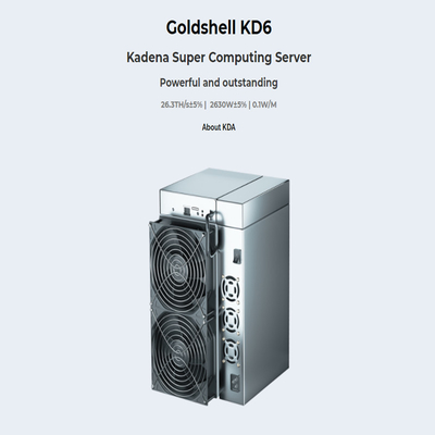 GOLDSHELL KD6 che ESTRAE IL MINATORE Goldshell Asic Miner di ALGORITMO 26.3T 2630W KDA di KADENA