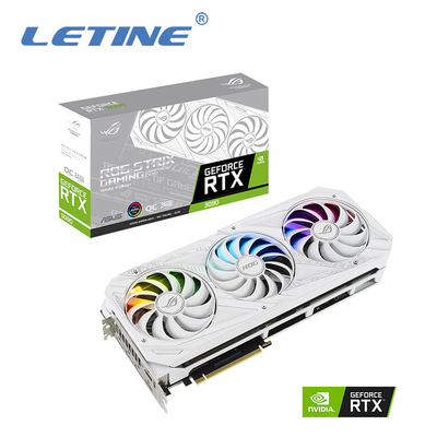Alta carta grafica di Hashrate ROG-STRIX-RTX3090-O24G-WHITE con 24GB GDDR6X 1890 megahertz di overclock di sostegno