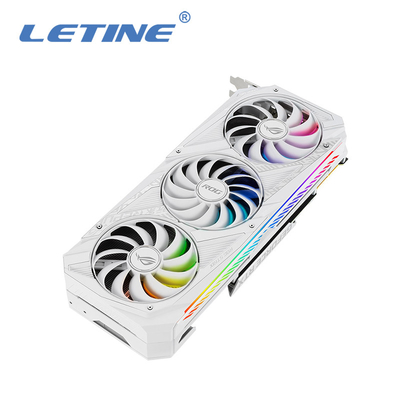 Alta carta grafica di Hashrate ROG-STRIX-RTX3090-O24G-WHITE con 24GB GDDR6X 1890 megahertz di overclock di sostegno