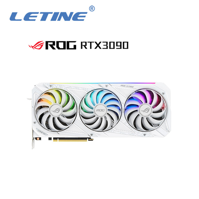 Alta carta grafica di Hashrate ROG-STRIX-RTX3090-O24G-WHITE con 24GB GDDR6X 1890 megahertz di overclock di sostegno