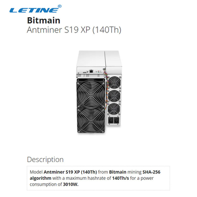 S19 XP 140TH 3100W Bitmain Asic Antminer alto Hashrate 75db