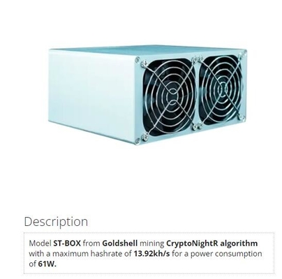 St-scatola 61W del minatore di 13.92kh/S Goldshell Cryptonight Asic