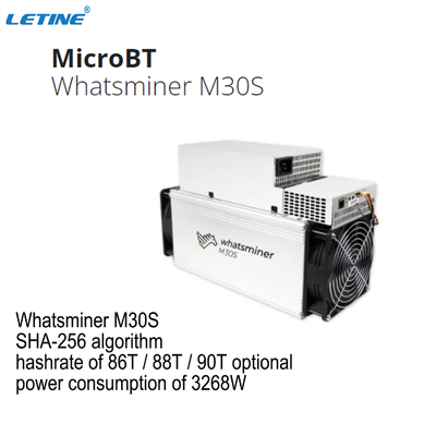 Macchina d'estrazione cripto di MicroBT Whatsminer M30S 90T 88T 86T 84T del minatore di SHA 256 Asic Bitcoin