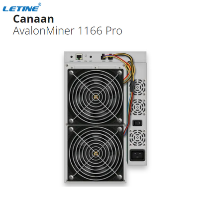 Interfaccia Ethernet cripto del Th 3400W di Canaan Avalon 1166pro 81 del minatore di SHA 256 BTC
